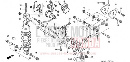 COUSSIN ARRIERE (VFR800A) VFR800A5 de 2005